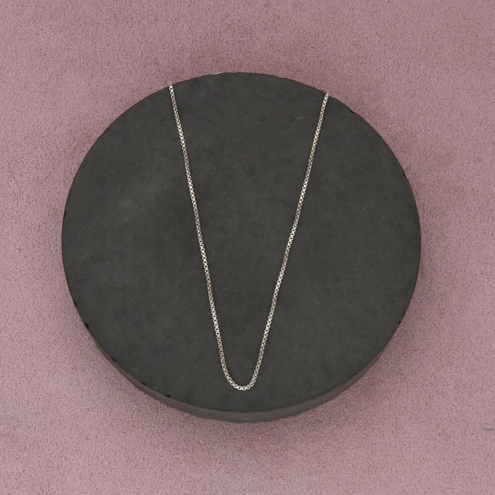 sterling silver italy 1mm box chain necklace size 30in